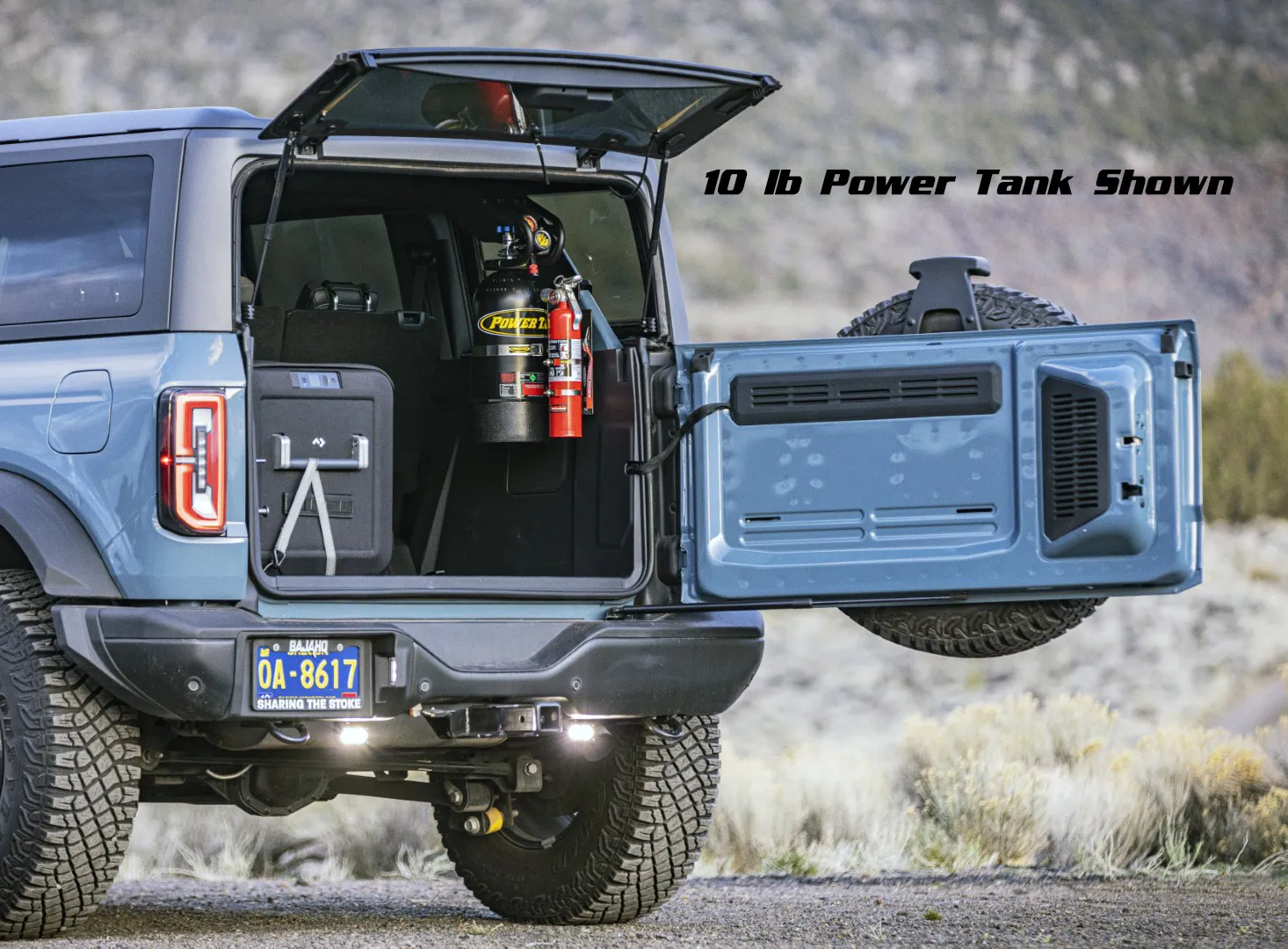 4 Door Bronco Plate - Power Tank or Propane Tank mount (6th Gen 2021 )