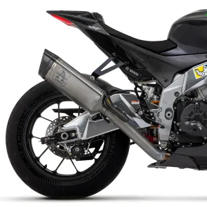 71002PT  Arrow Aprilia RSV 4 1100 Factory 19-20 St.Steel Link Pipe Titanium Pista Silencer With Carbon End Cap And Db Killer