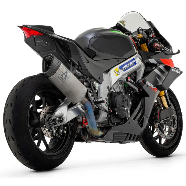 71002PT  Arrow Aprilia RSV 4 1100 Factory 19-20 St.Steel Link Pipe Titanium Pista Silencer With Carbon End Cap And Db Killer
