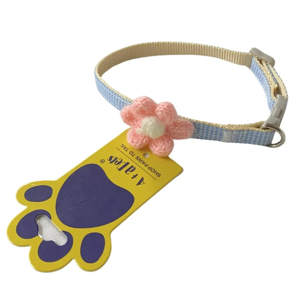 A a Pets' Soft Handmade Everyday Adjustable Cat Collar-2(SET OF 4)