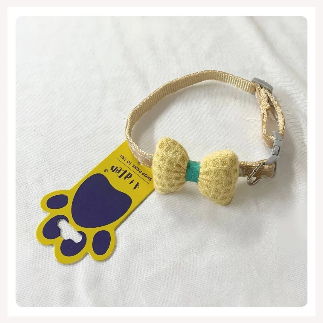 A a Pets' Soft Handmade Everyday Adjustable Cat Collar-2(SET OF 4)