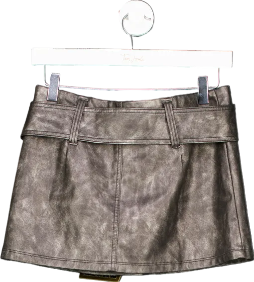 ASOS DESIGN Black Mini Skirt with Belt UK 10