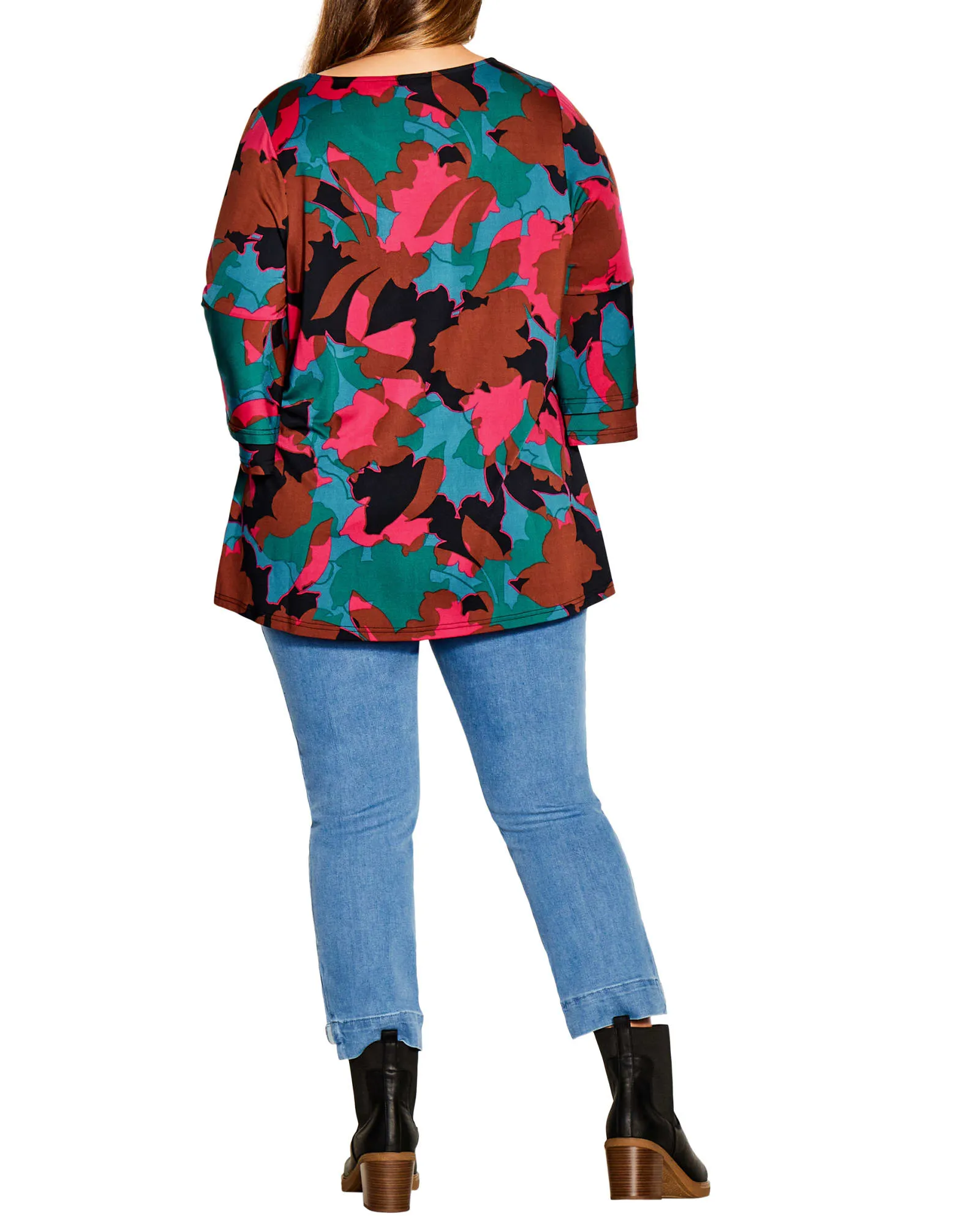 Belle Printed Top | Purple