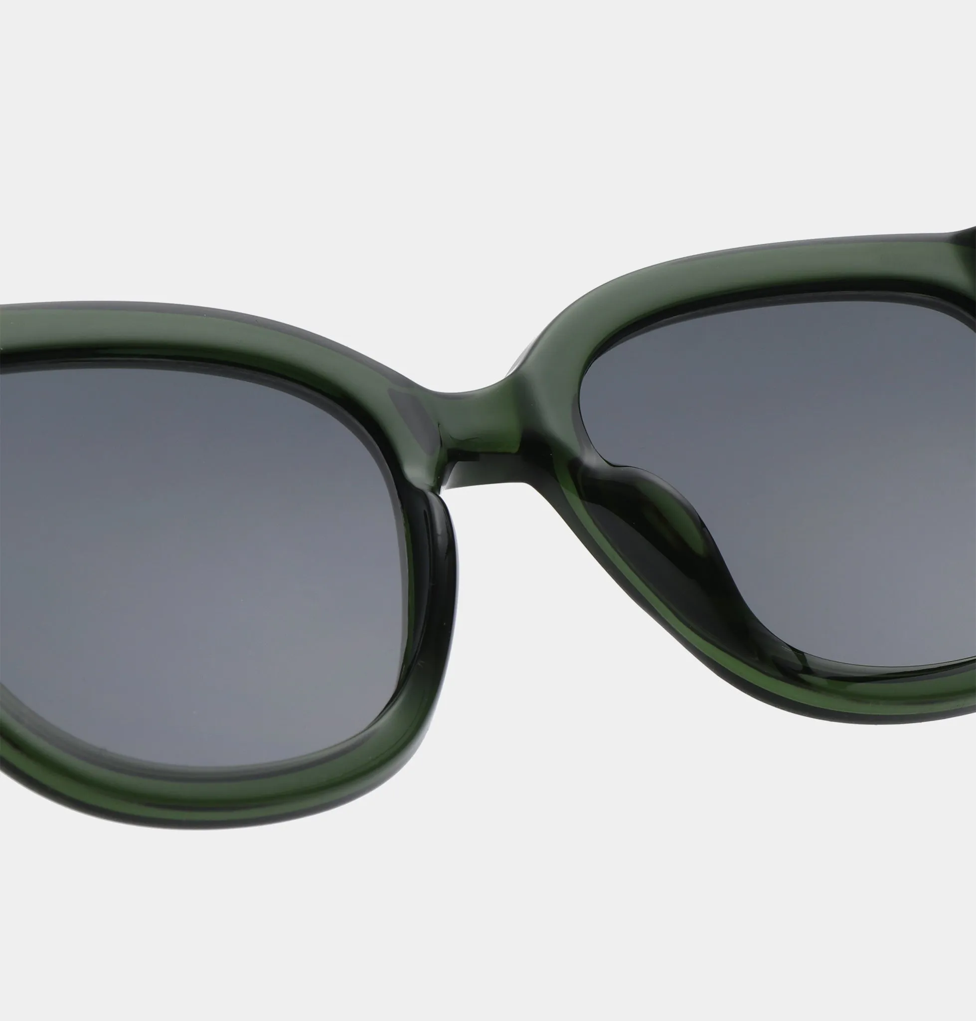 Billy Sunglasses - Dark Green Transparent
