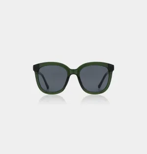 Billy Sunglasses - Dark Green Transparent