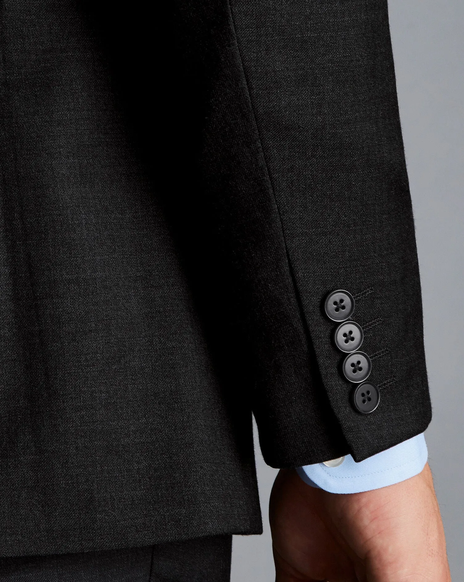BLACK SLIM FIT TWILL NATURAL STRETCH BLAZER