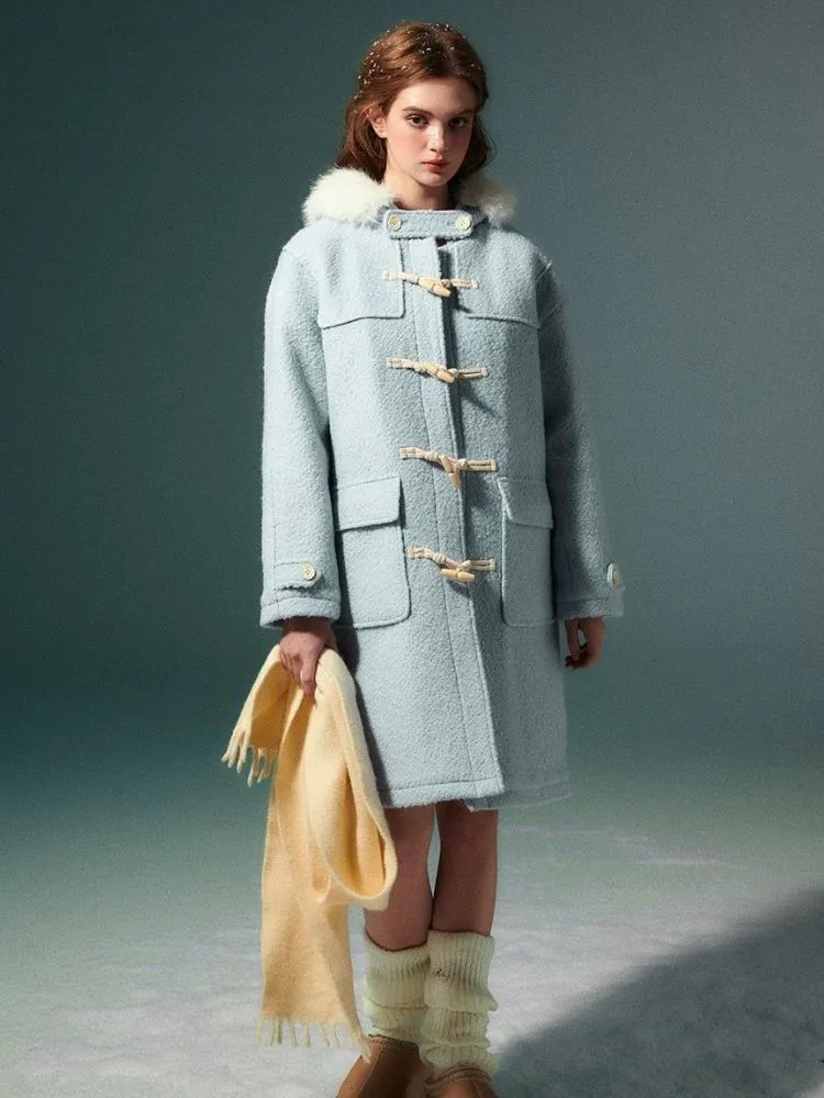 Blue wool coat【s0000004539】