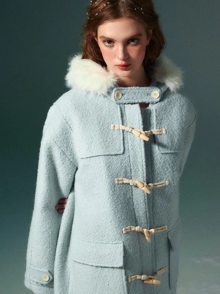 Blue wool coat【s0000004539】