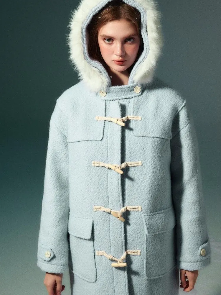 Blue wool coat【s0000004539】