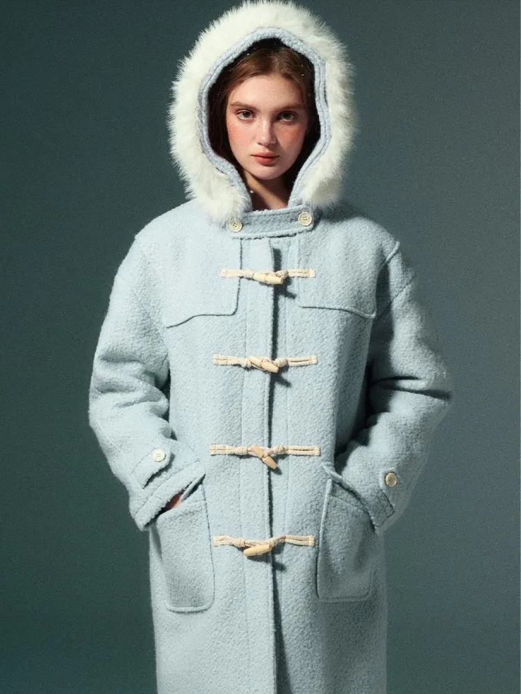 Blue wool coat【s0000004539】