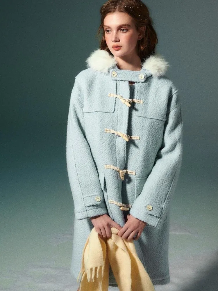 Blue wool coat【s0000004539】
