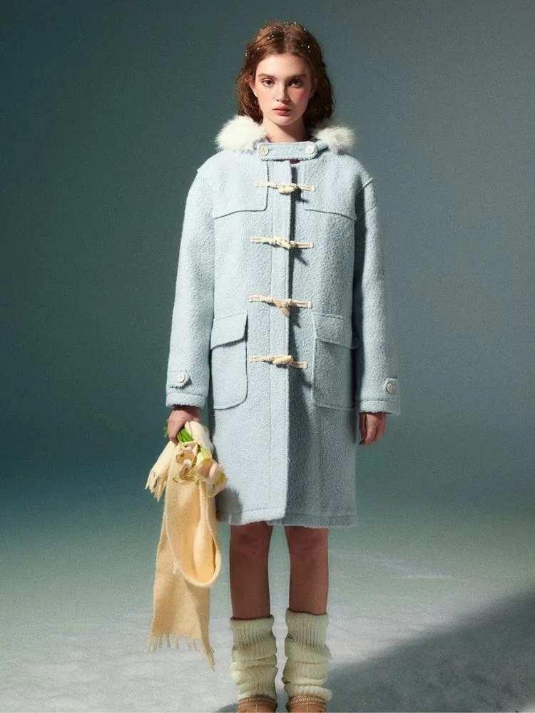 Blue wool coat【s0000004539】