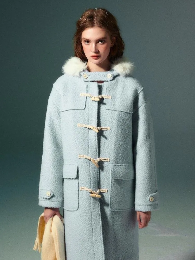 Blue wool coat【s0000004539】