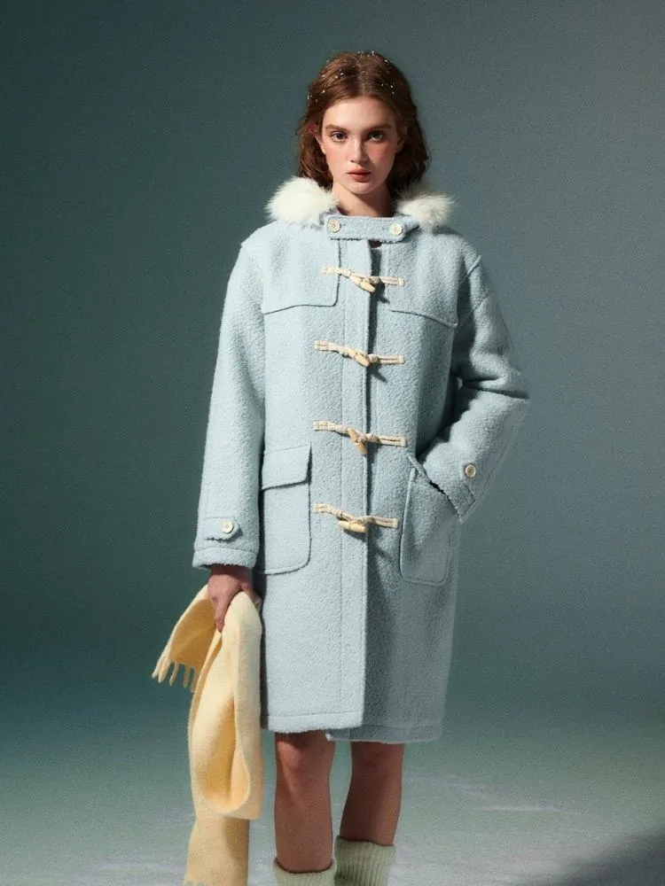 Blue wool coat【s0000004539】