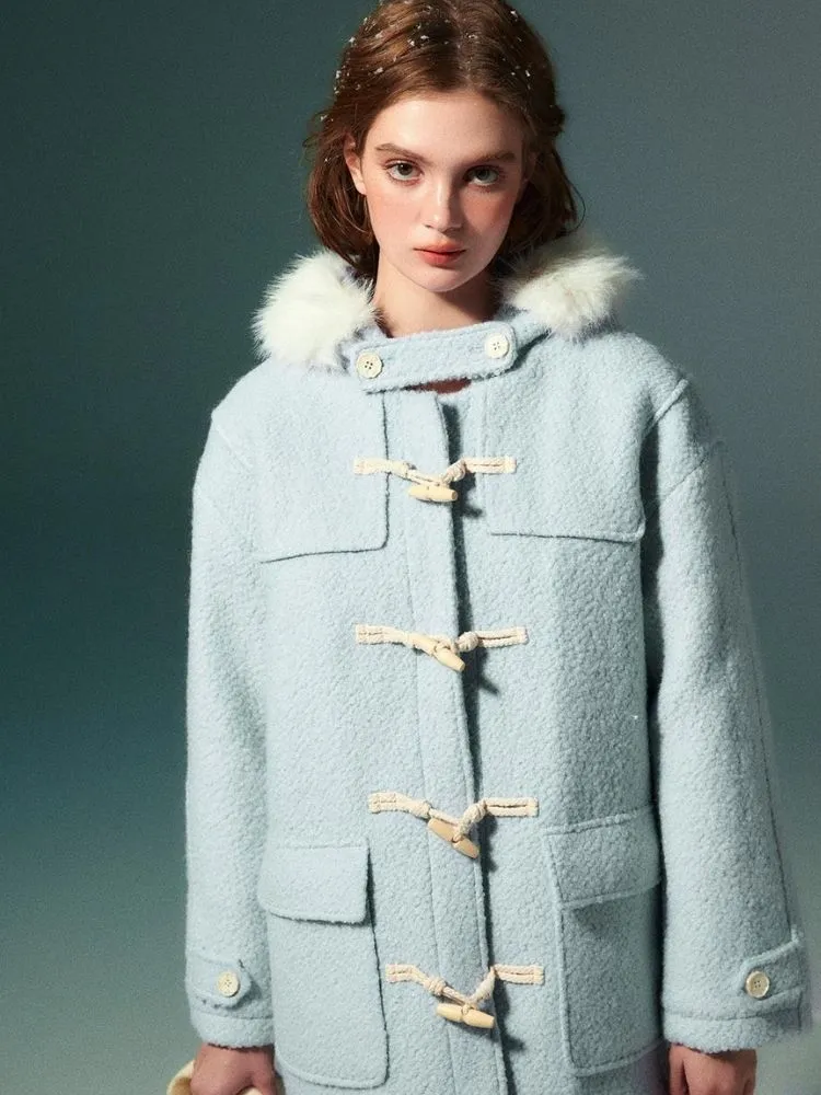 Blue wool coat【s0000004539】