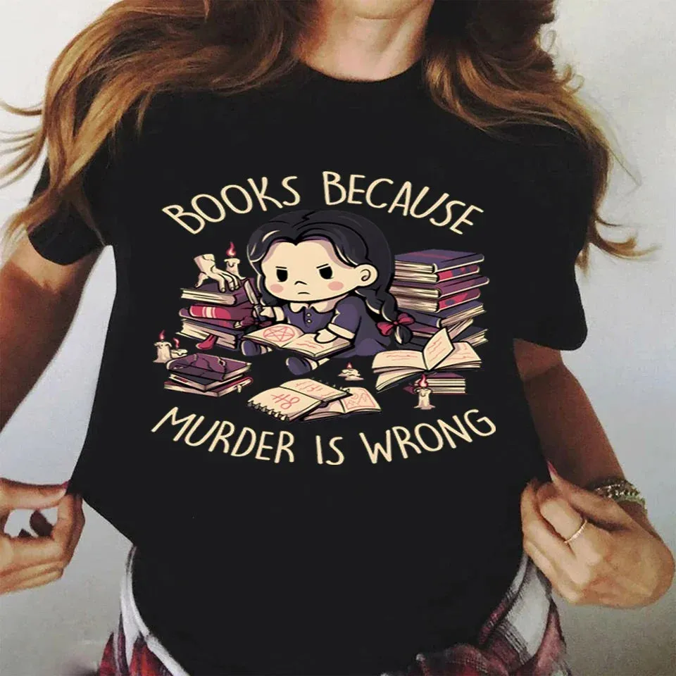 'Books First' Black Harajuku Alt Goth T-Shirt