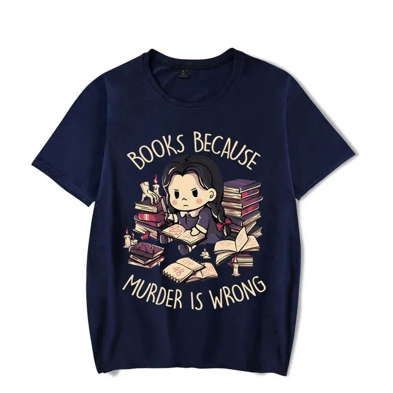 'Books First' Black Harajuku Alt Goth T-Shirt