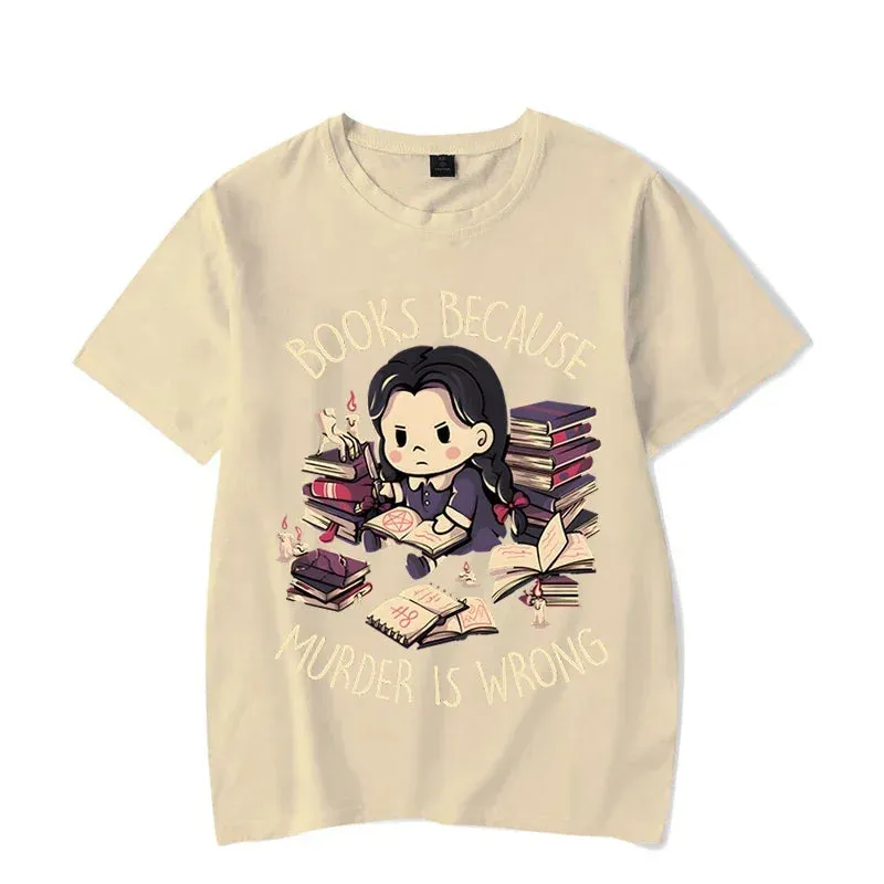 'Books First' Black Harajuku Alt Goth T-Shirt