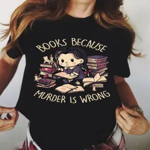 'Books First' Black Harajuku Alt Goth T-Shirt