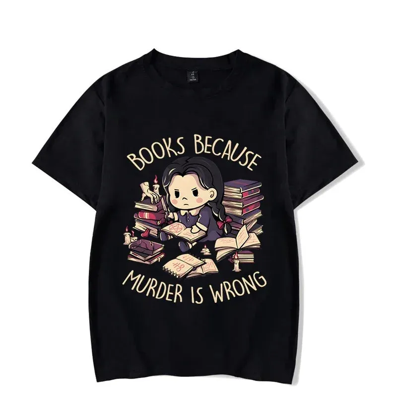 'Books First' Black Harajuku Alt Goth T-Shirt