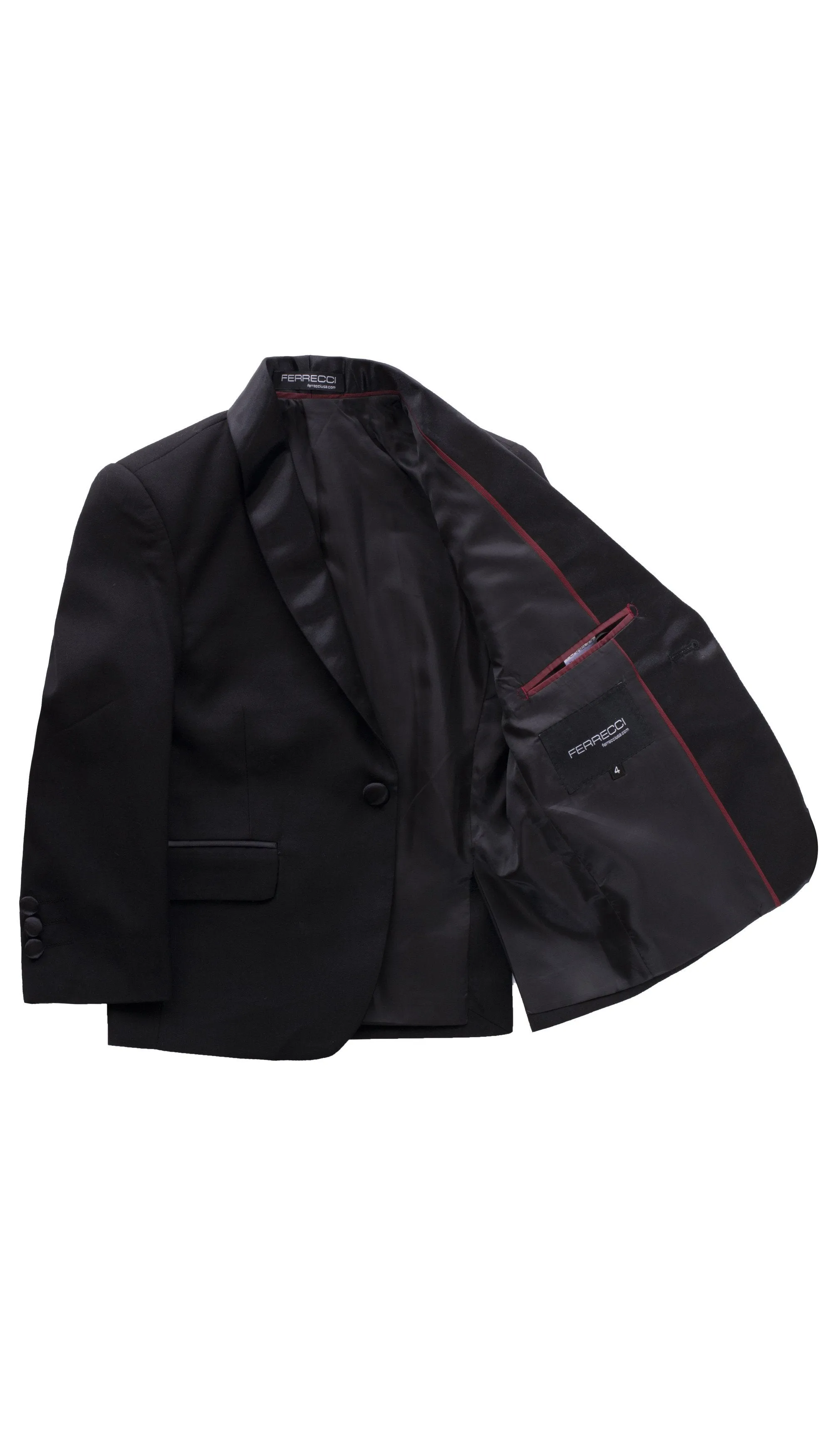 Boys Reno JR 5pc Black Shawl Tuxedo Set