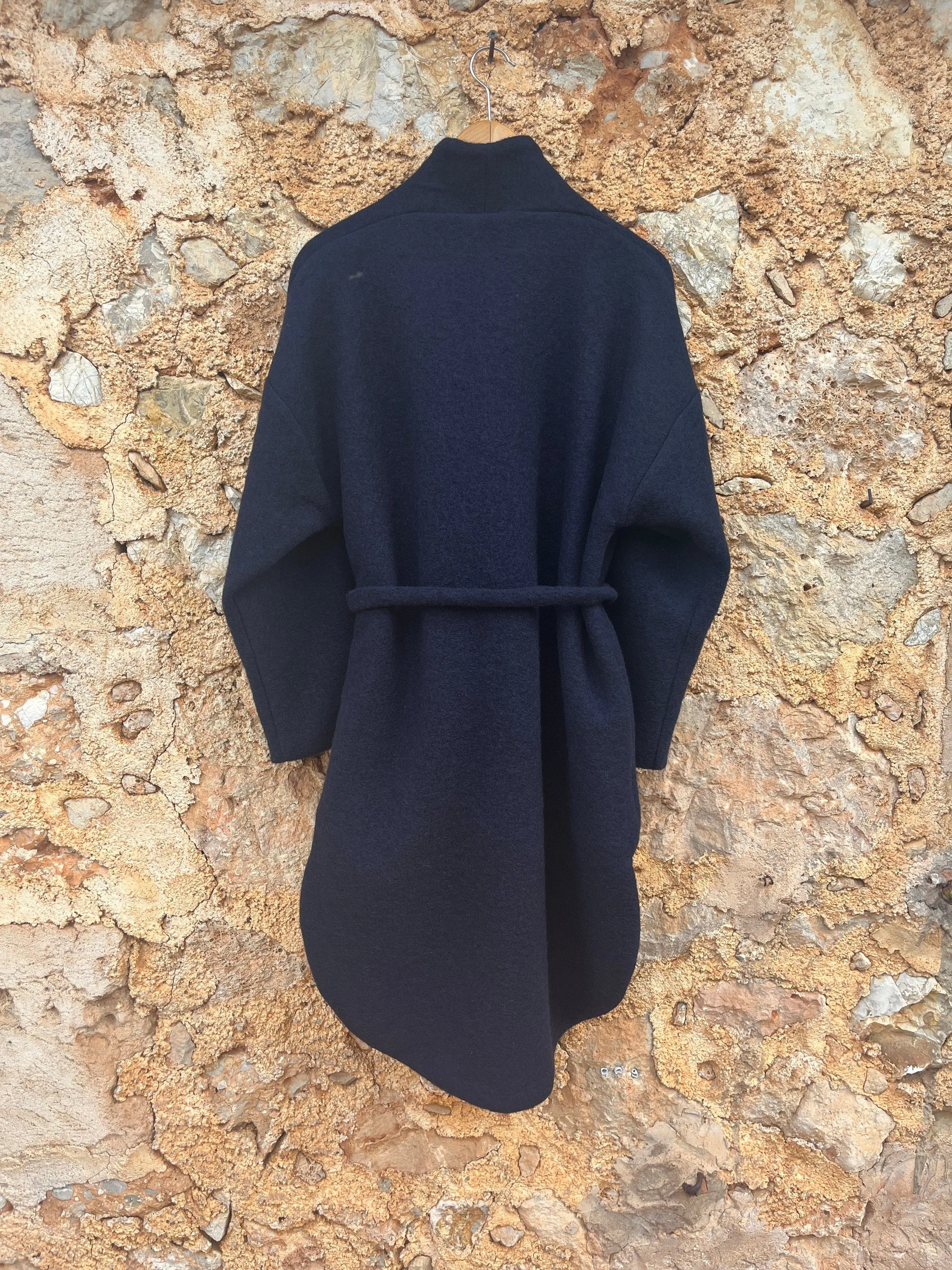 Cigala Coat Blue Organic Wool