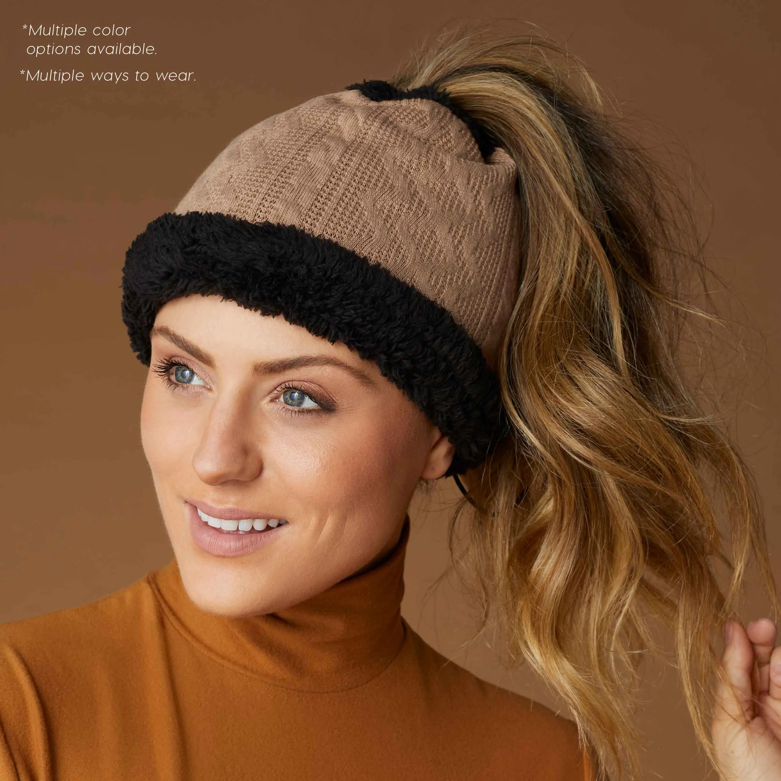 Convertible Snood with Sherpa - Blue