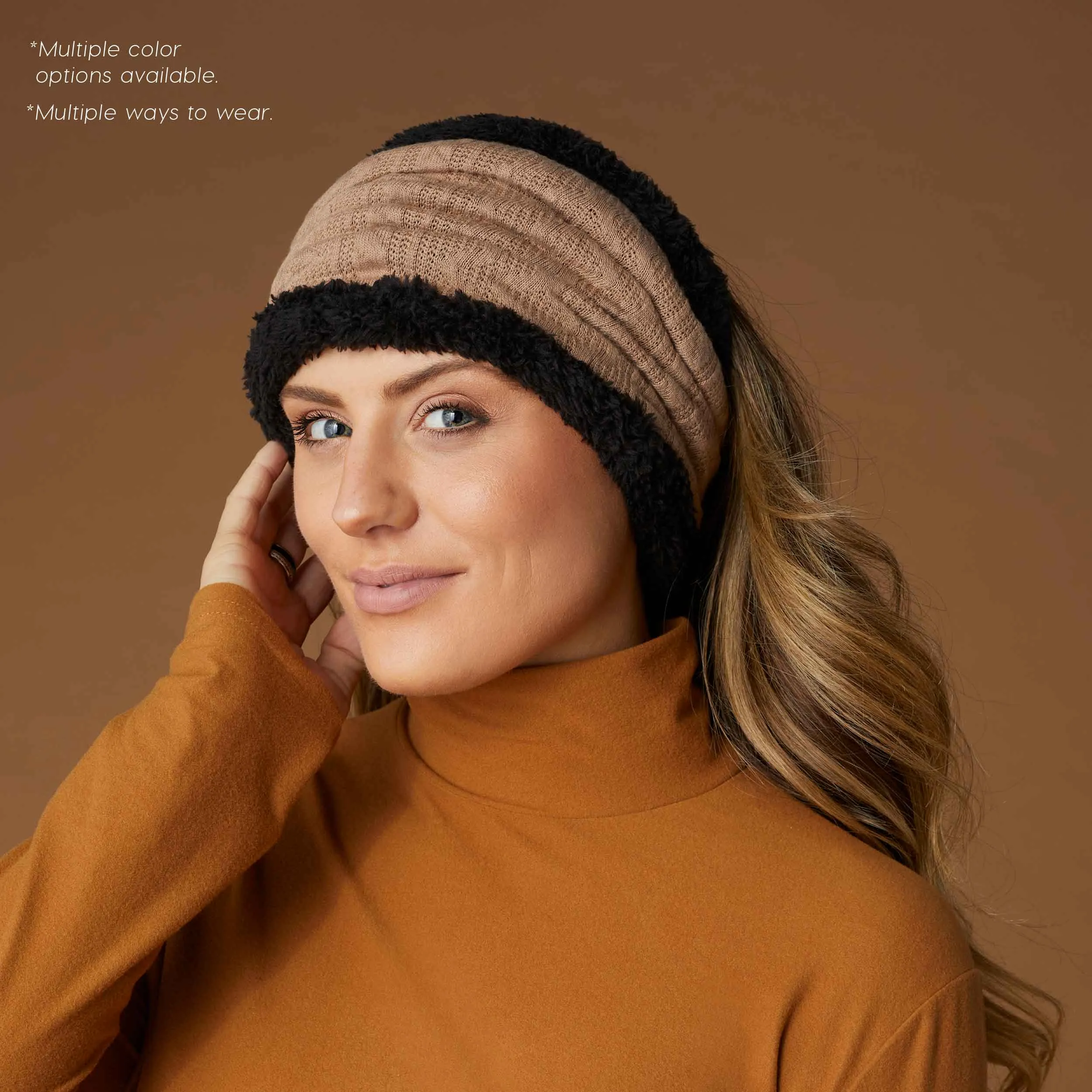 Convertible Snood with Sherpa - Blue