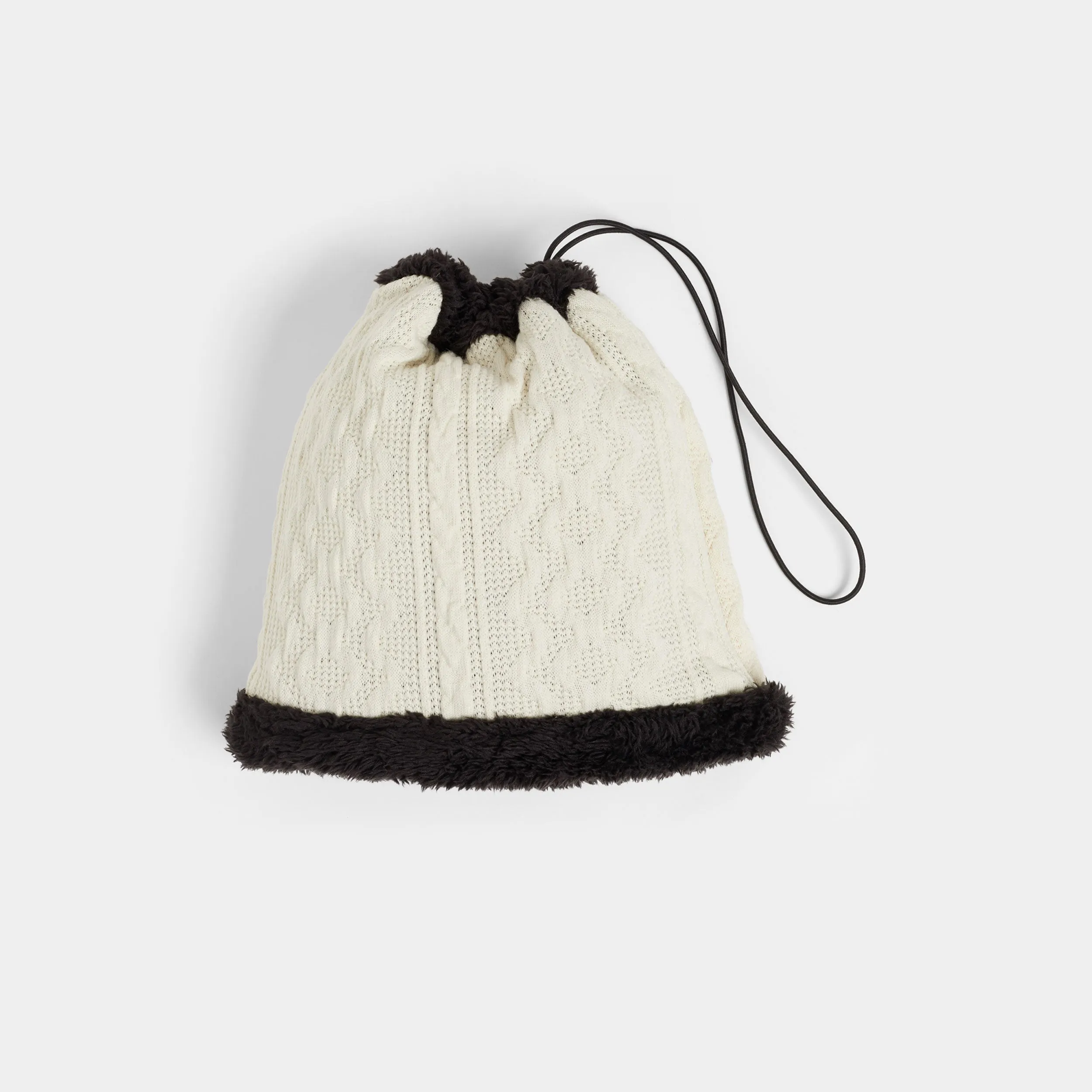 Convertible Snood with Sherpa - Cream