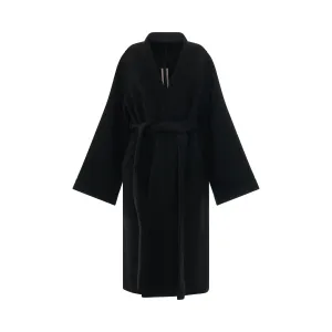 Dagger Robe Woven Coat in Black