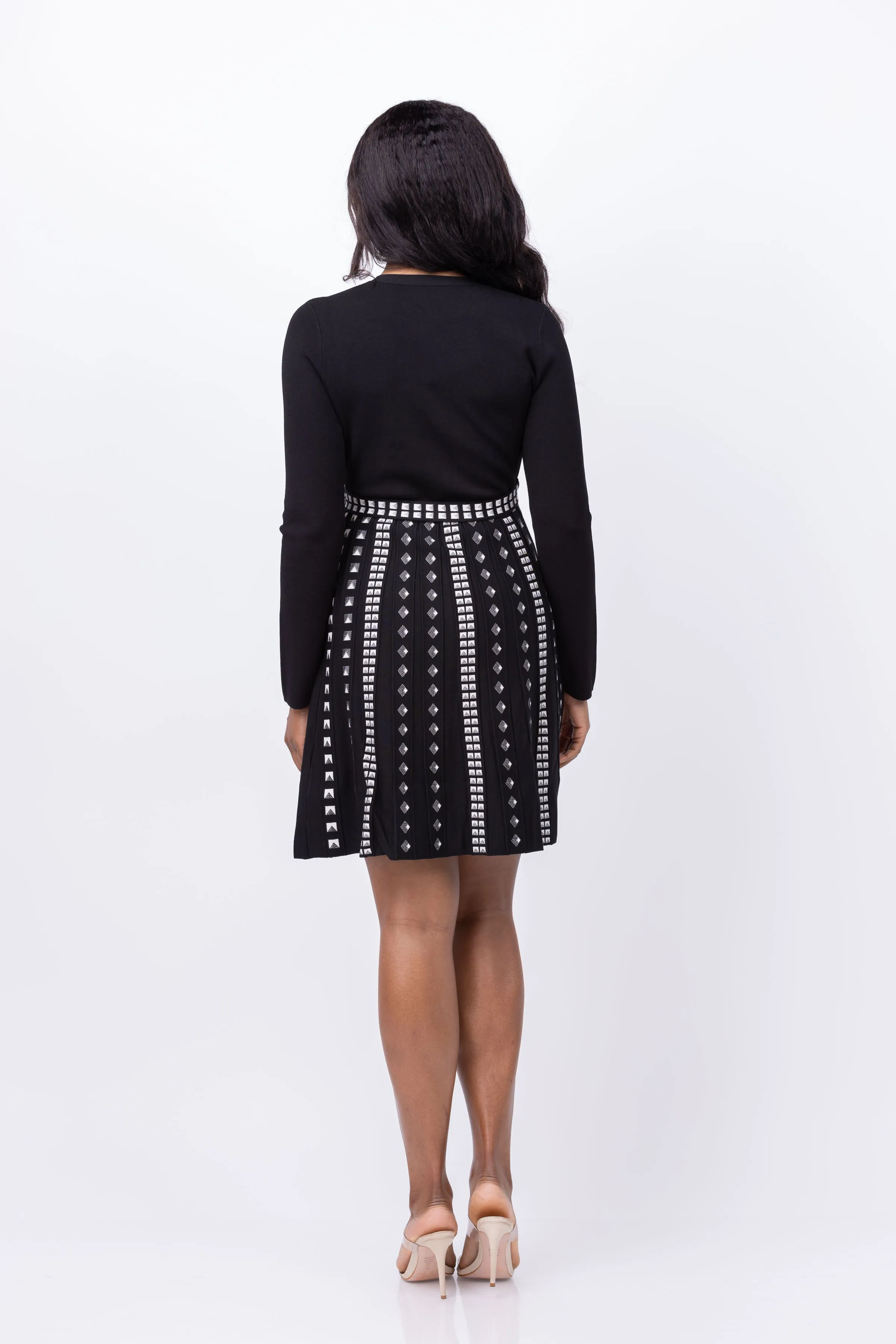 DVF Chelsea Dress in Black/Stud