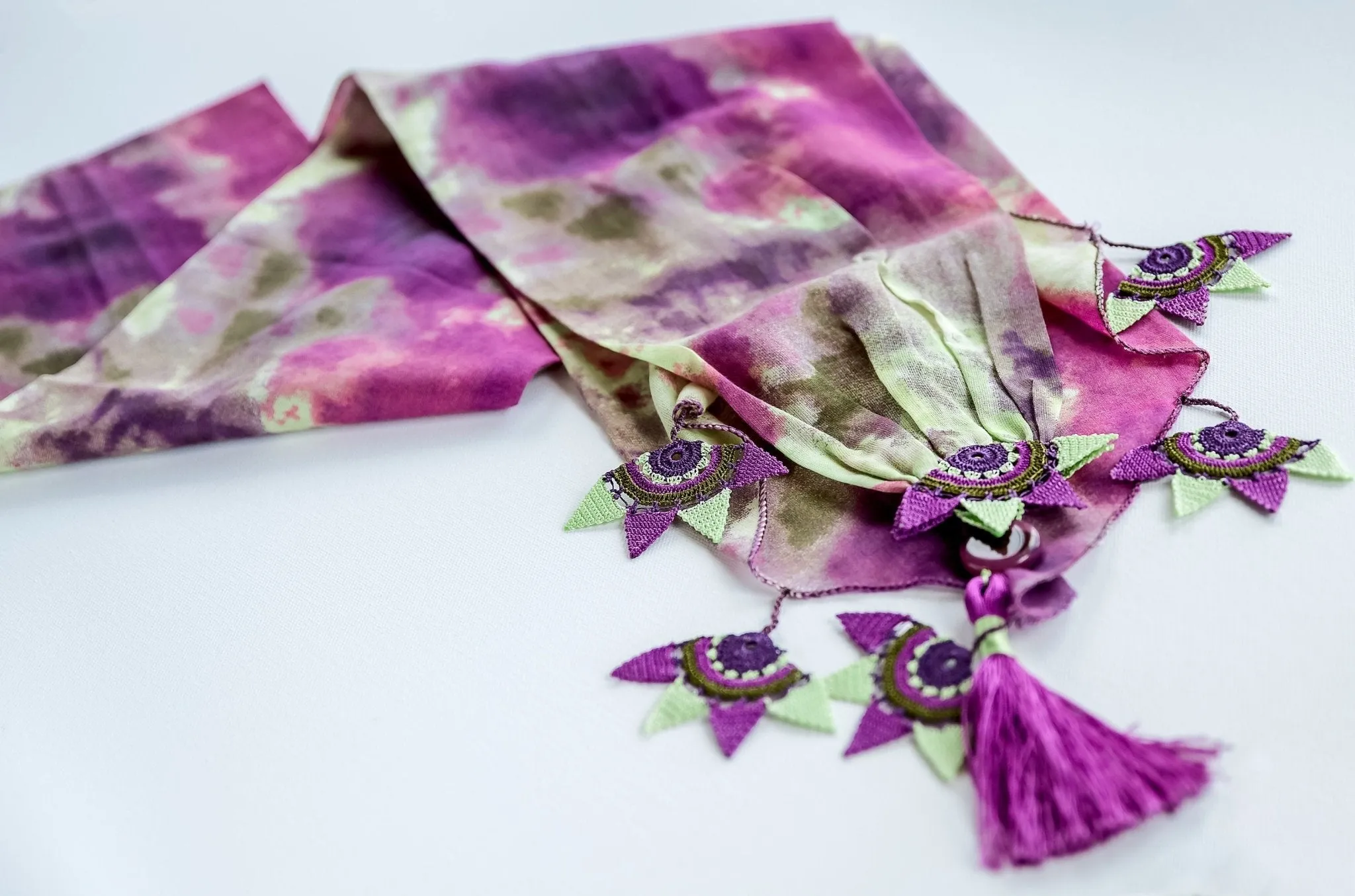 Dye Floral Scarf
