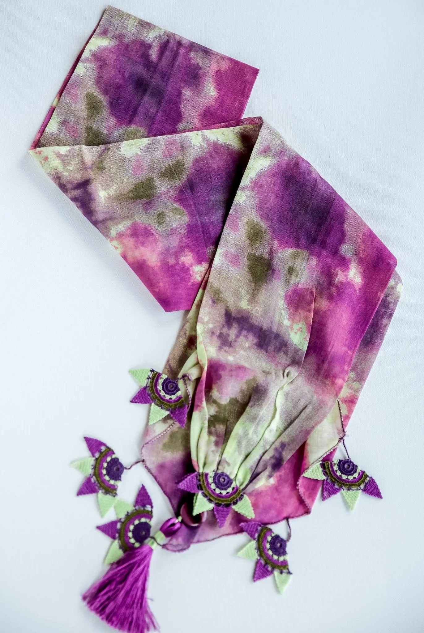Dye Floral Scarf