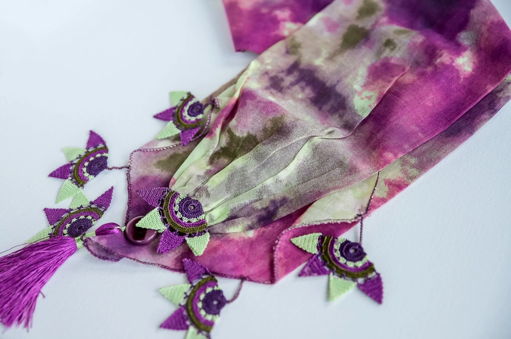 Dye Floral Scarf