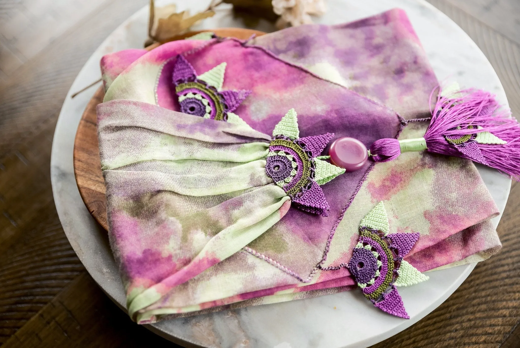 Dye Floral Scarf