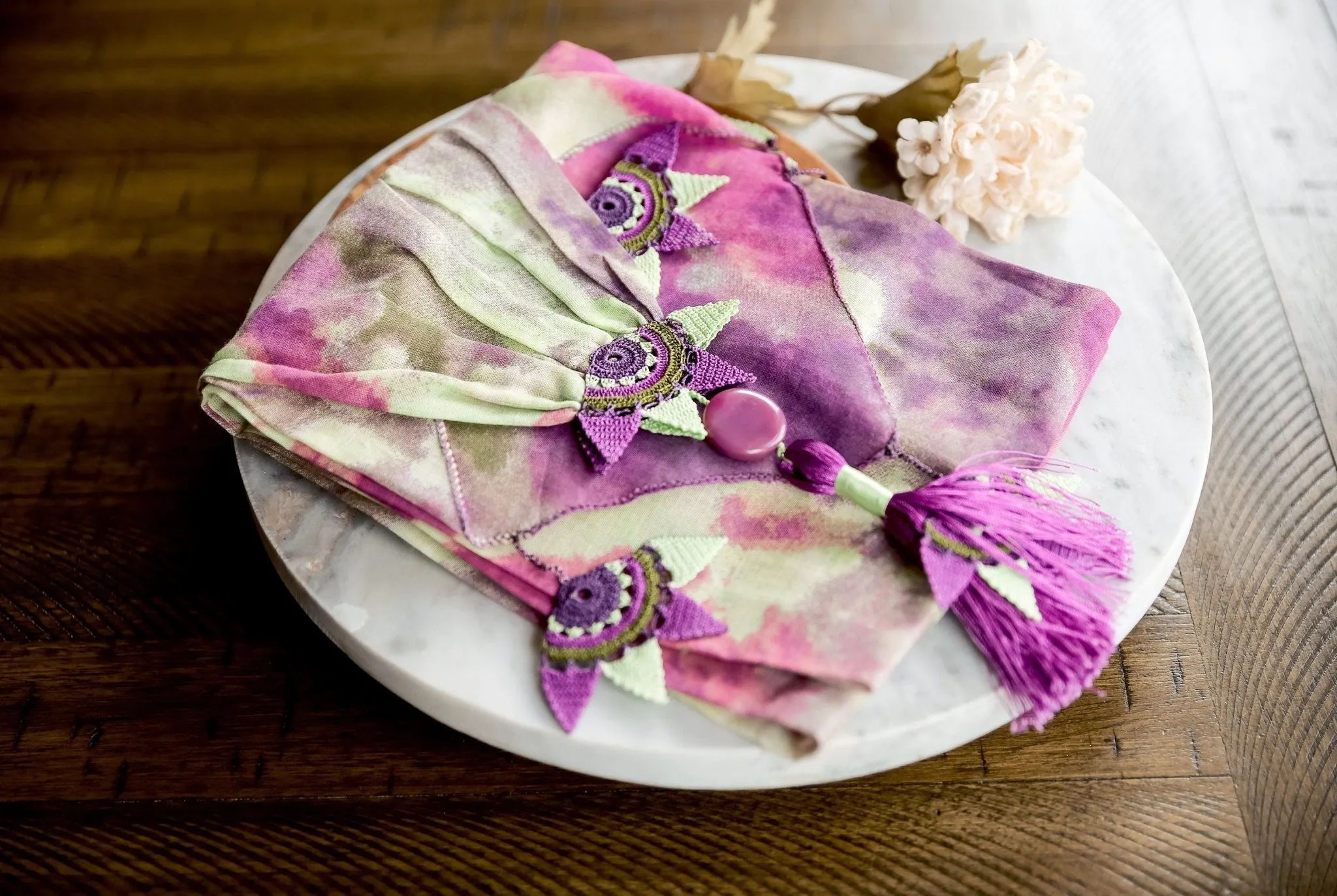 Dye Floral Scarf