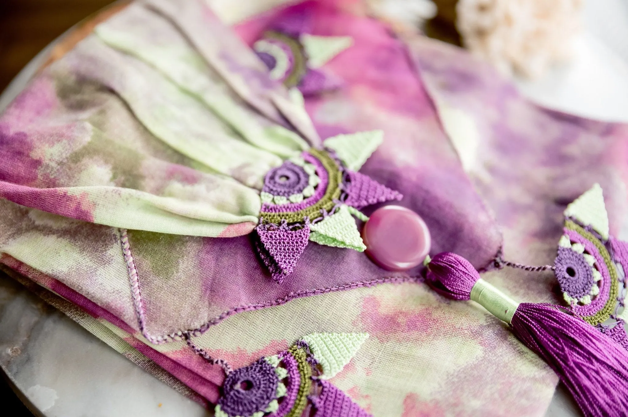Dye Floral Scarf