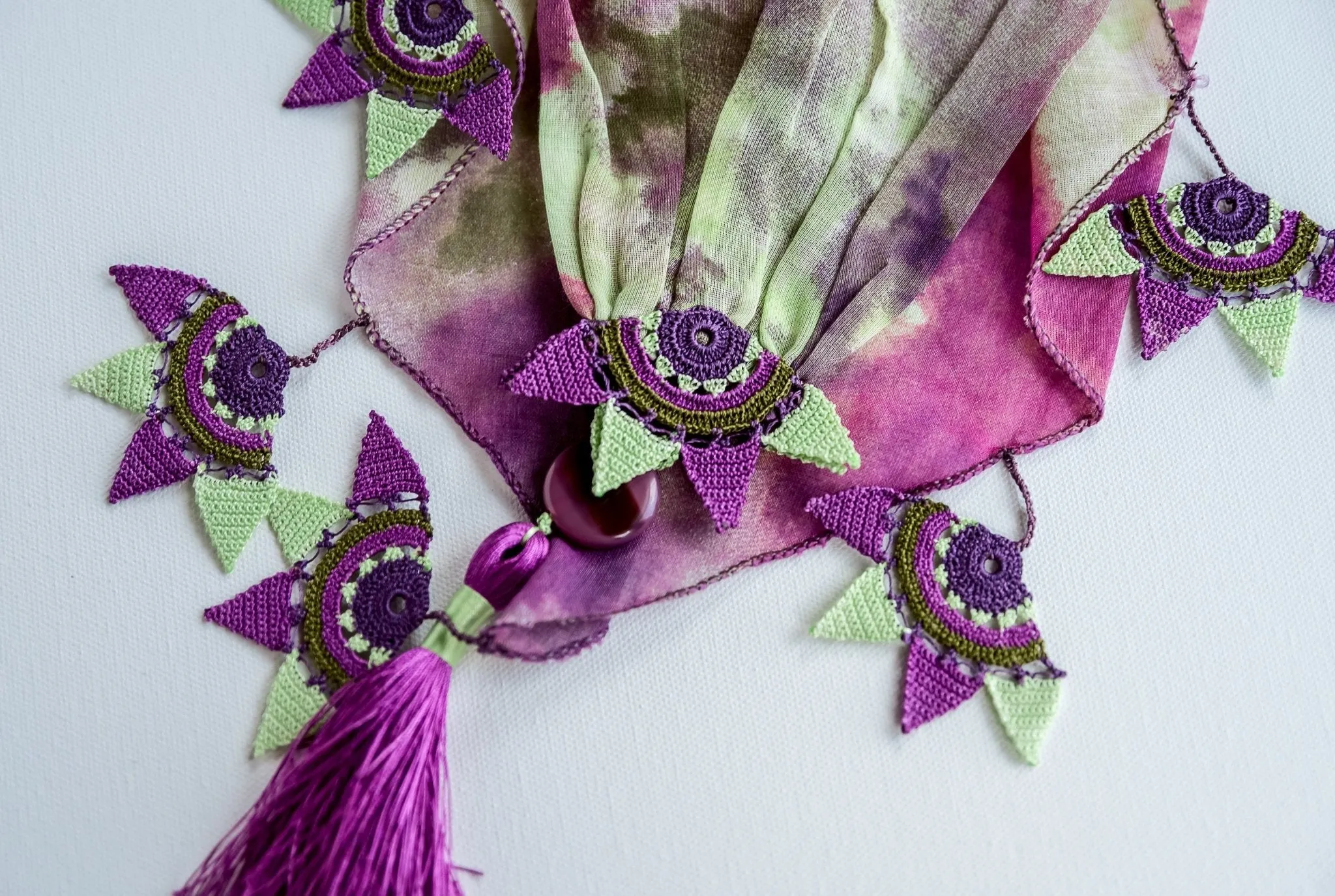Dye Floral Scarf