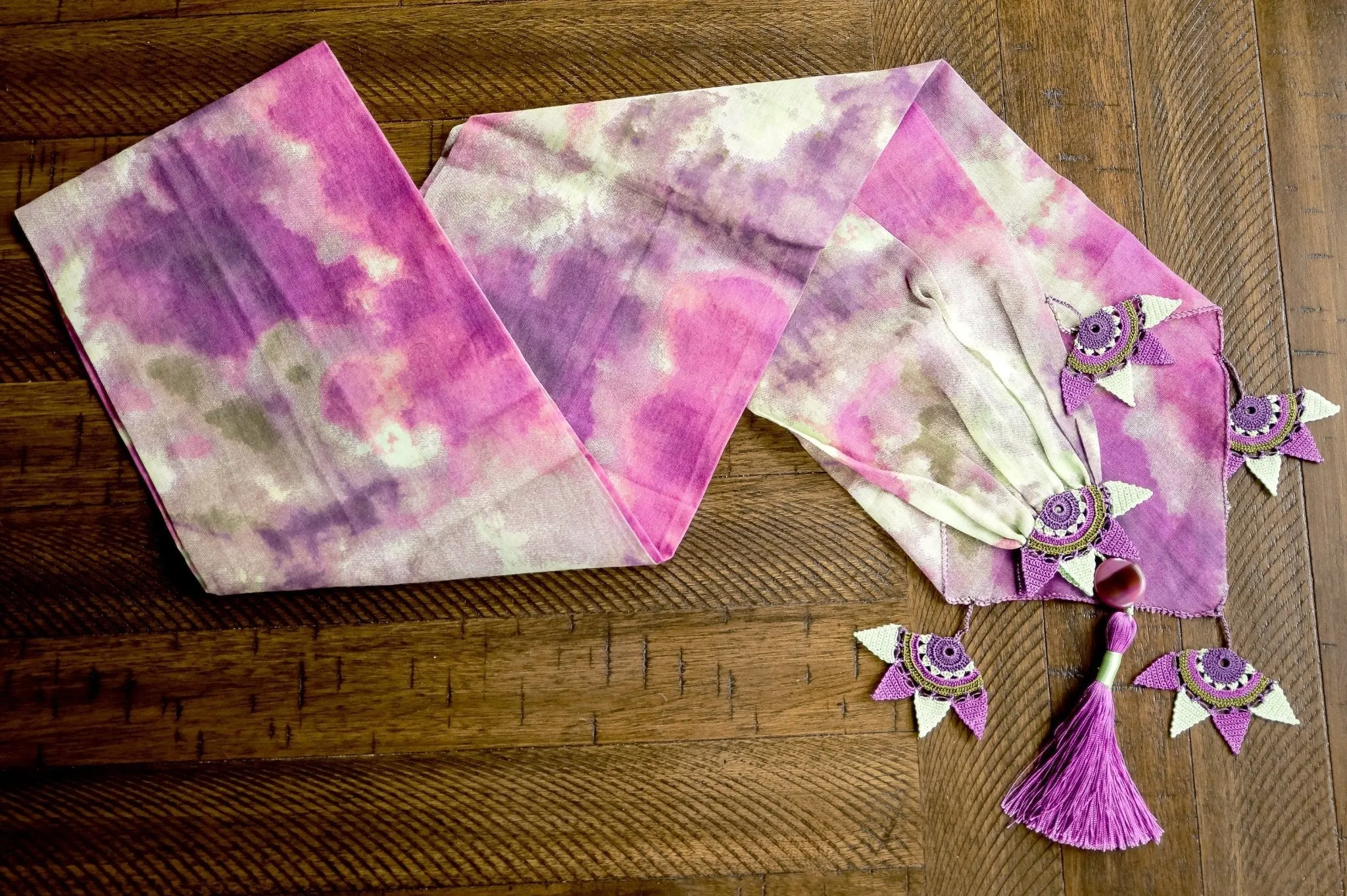 Dye Floral Scarf