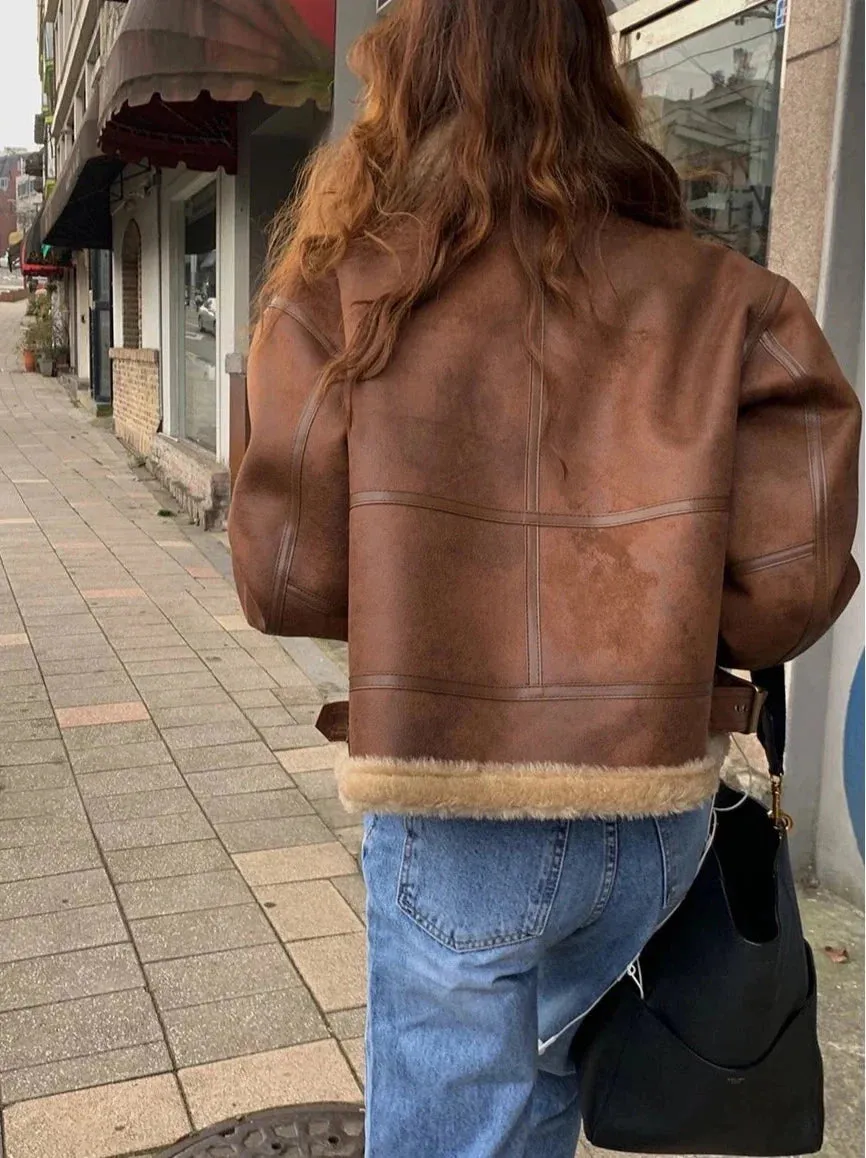 Fashionkova Sadie Faux Leather Jacket