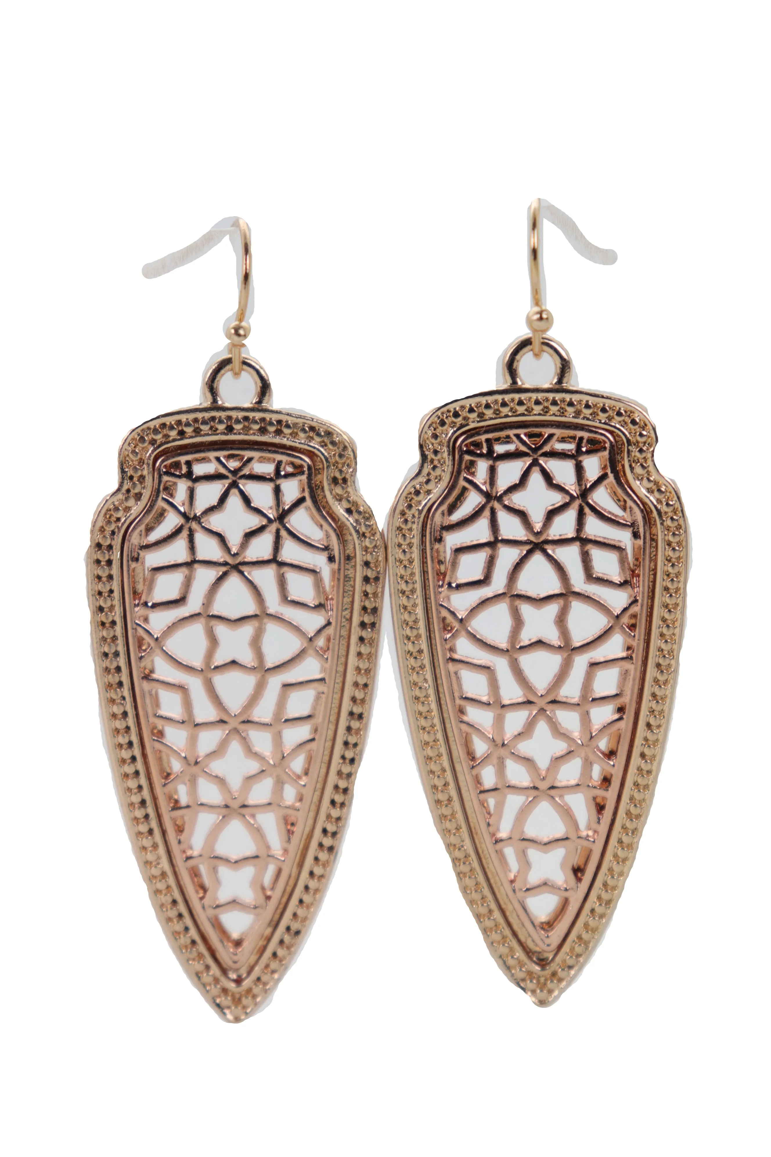 Filagree Arrowhead Dangle Earrings