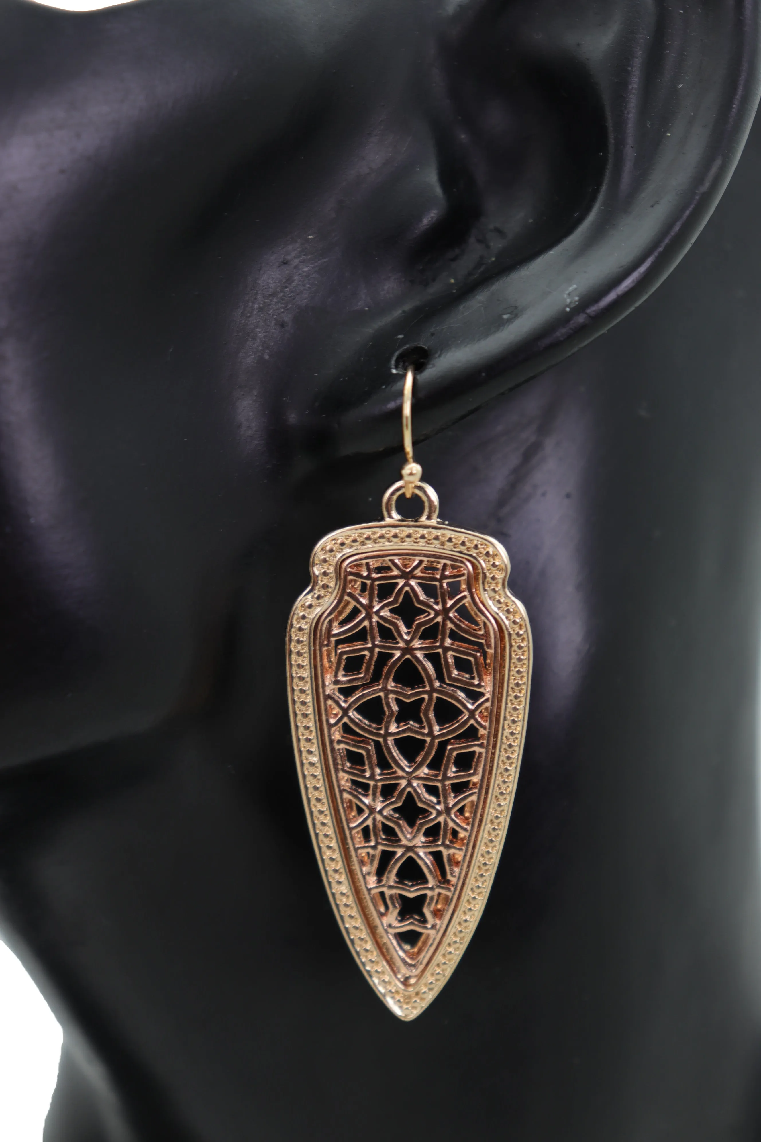 Filagree Arrowhead Dangle Earrings