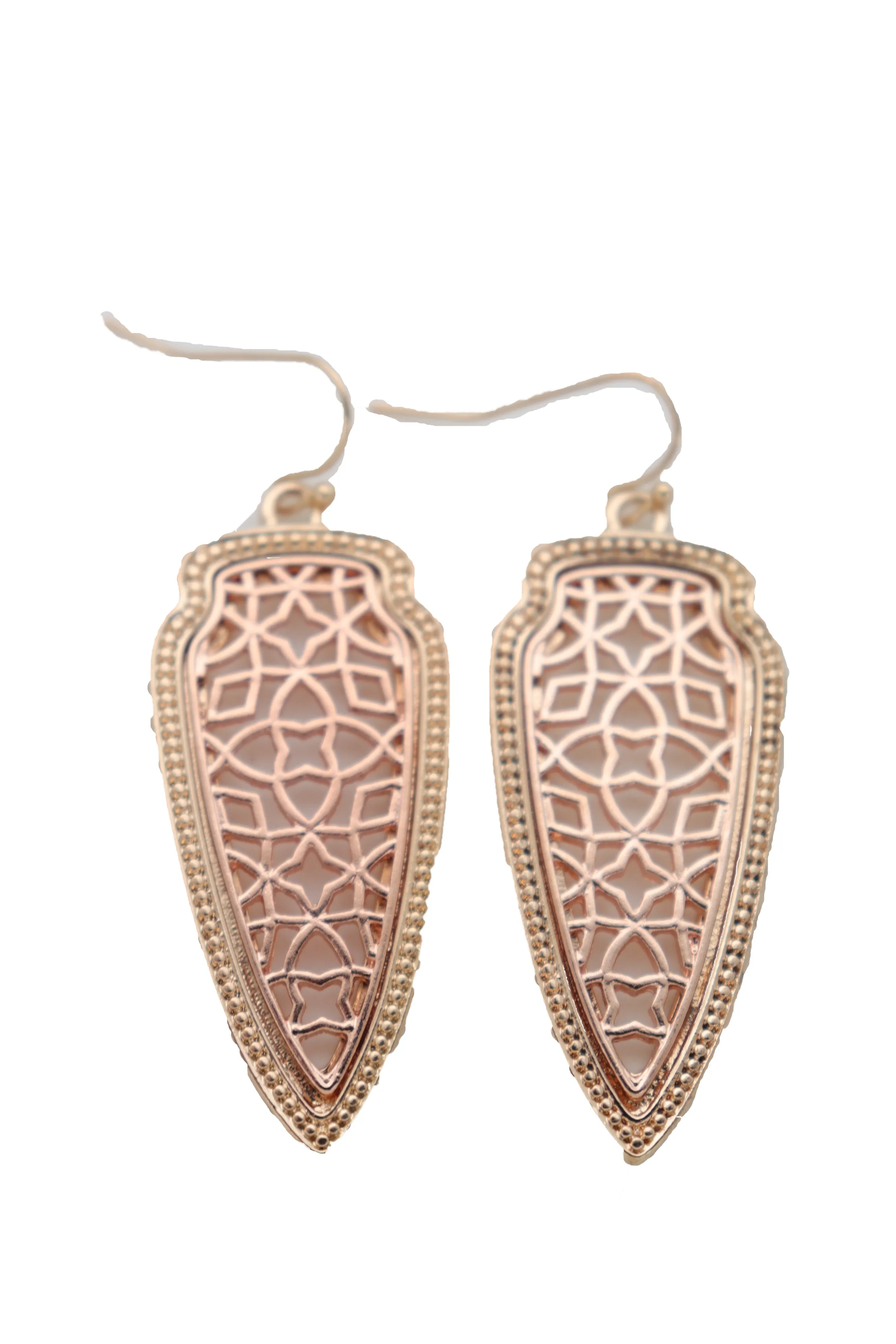 Filagree Arrowhead Dangle Earrings