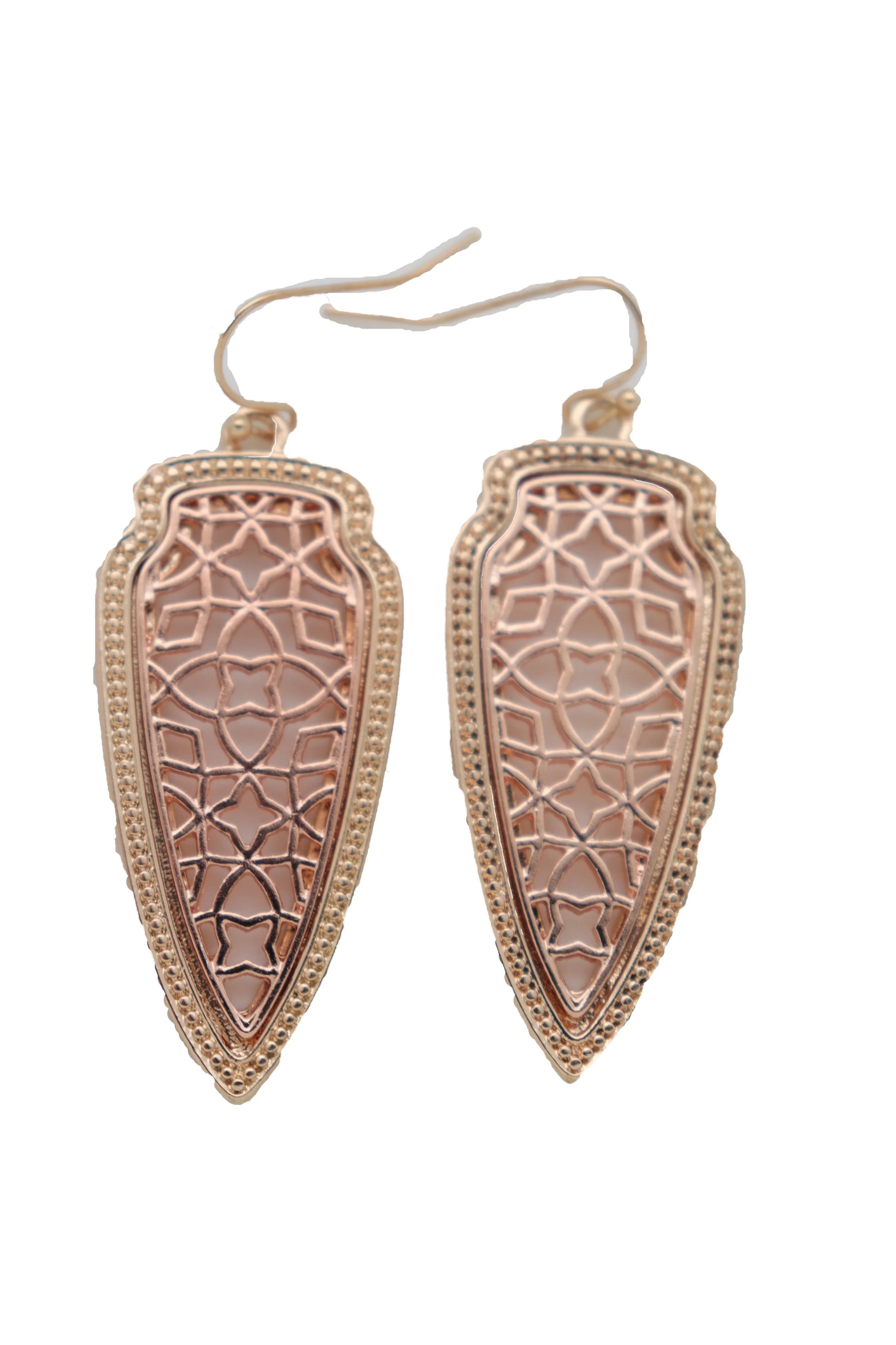 Filagree Arrowhead Dangle Earrings