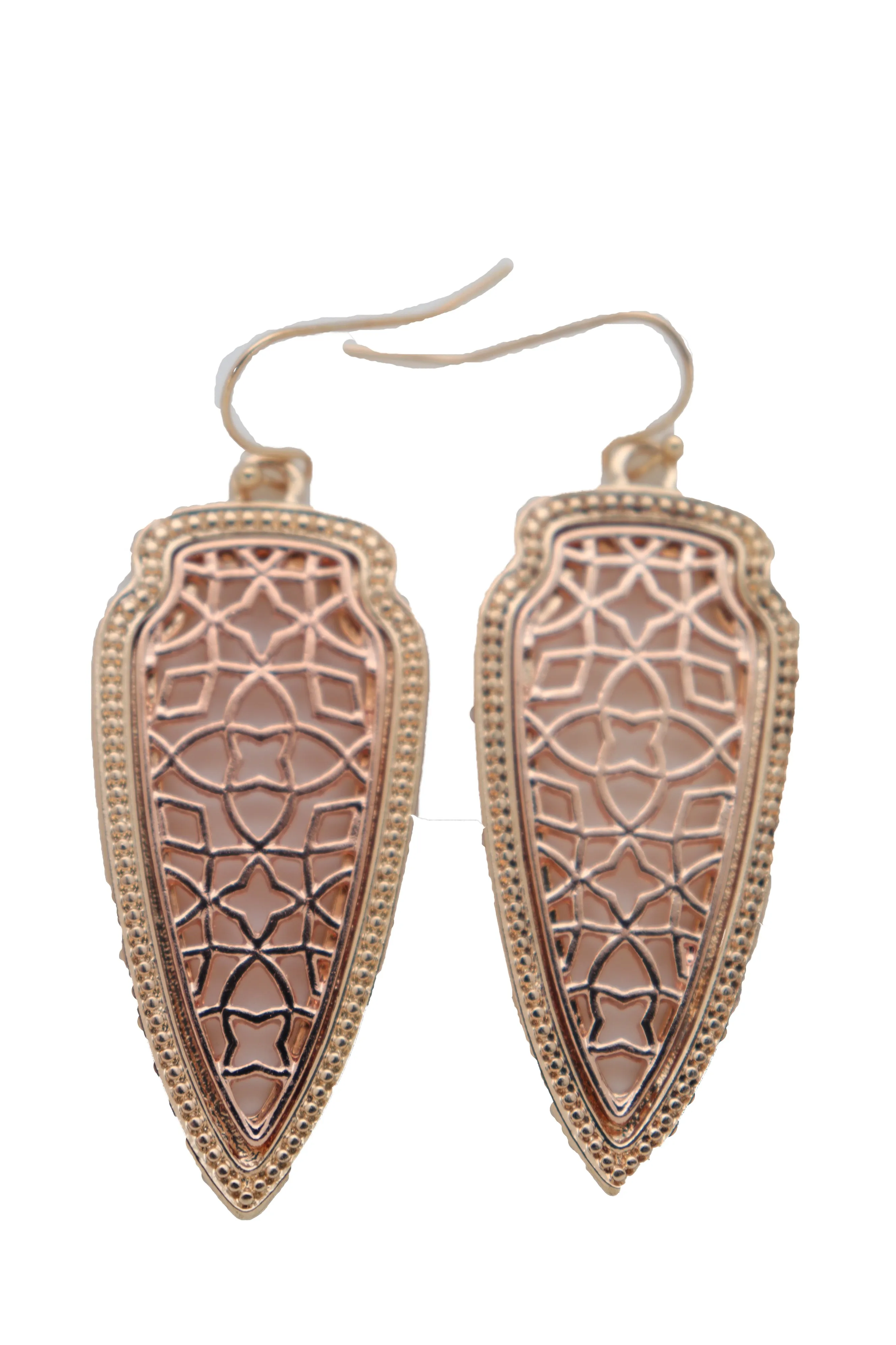 Filagree Arrowhead Dangle Earrings