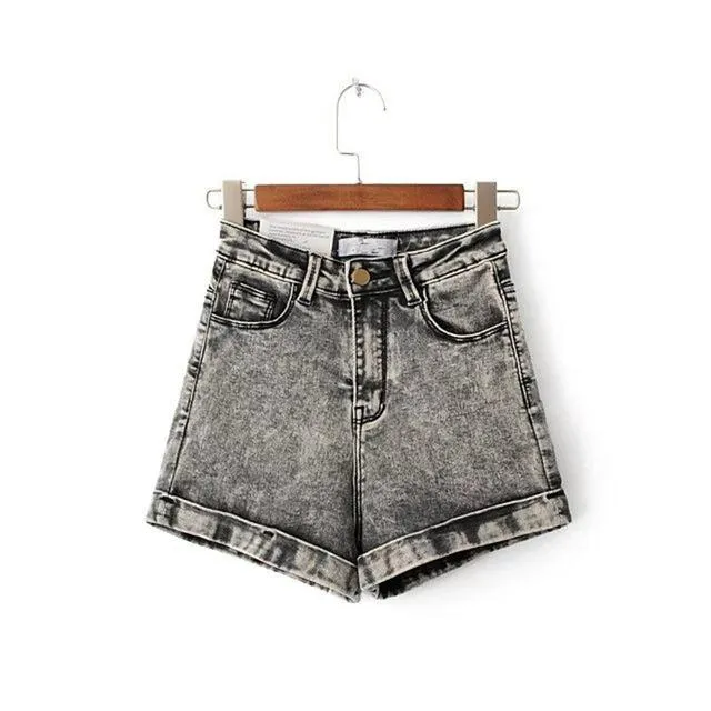 GCAROL Women Euro Style High Waist Denim Shorts Stretch Casual Basic Jeans Shorts High Quality Shorts For Summer Spring Autumn