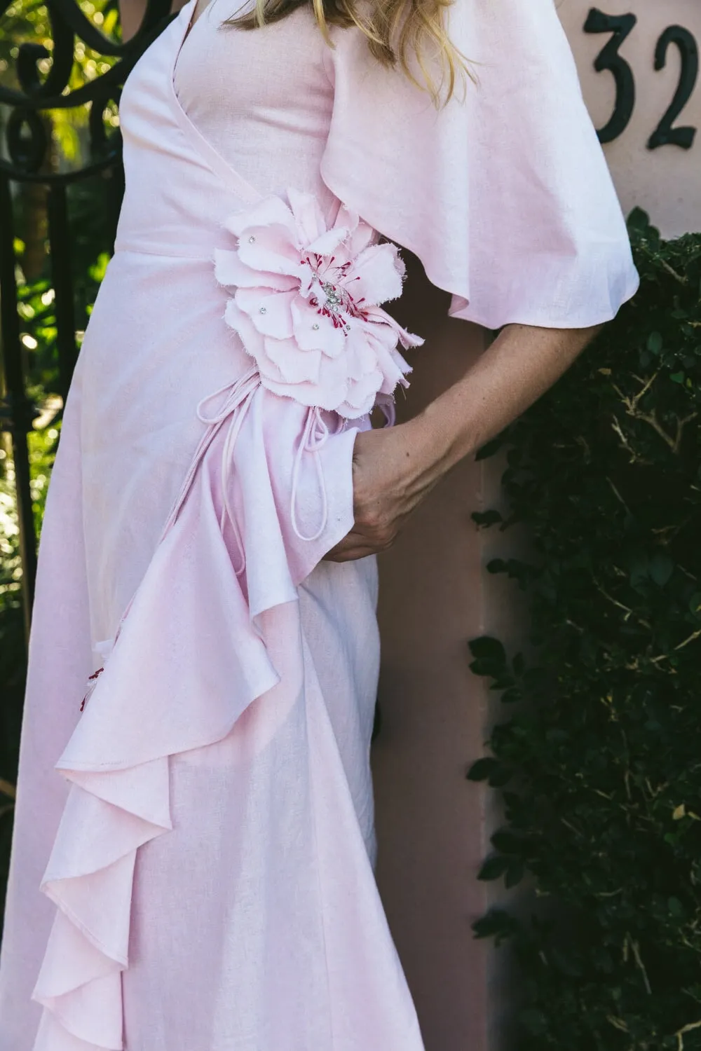 Gol Wrap Dress - Pink