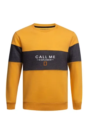 Graphic Sweat Shirt With Panel