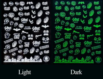 Halloween Nail Stickers (Glow In the DARK!)