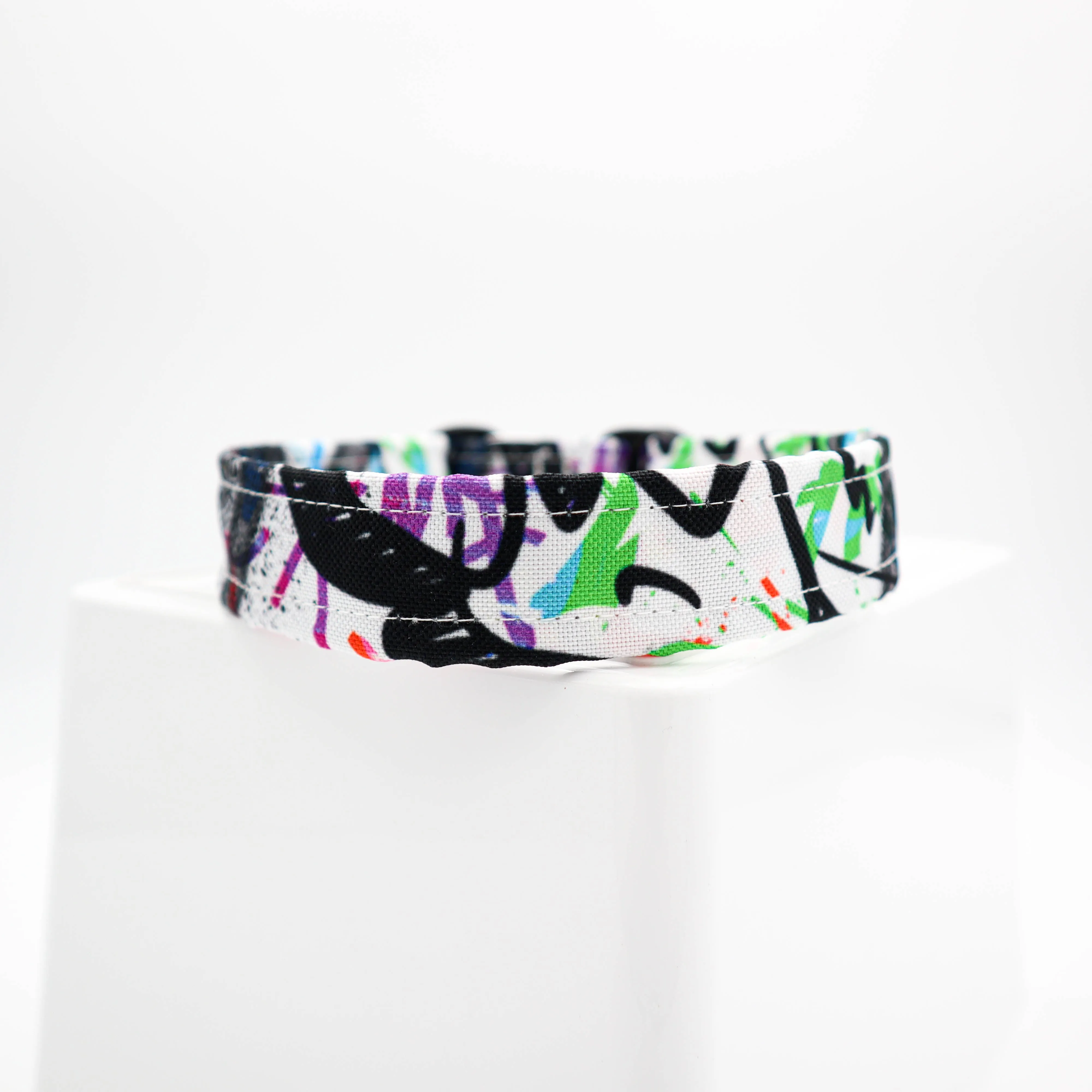 Handmade Dog Collar | Street art | Width: 15-20-25-30-40-50 mm